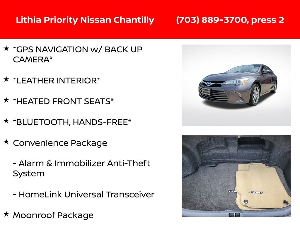 2016 Toyota Camry Hybrid XLE