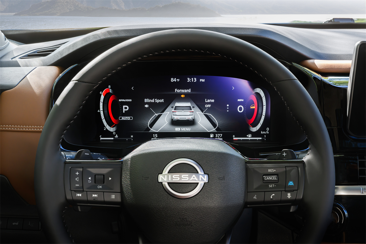 Demonstration of Nissan Safety Shield 360 driver assist features on the 2026 Pathfinder
