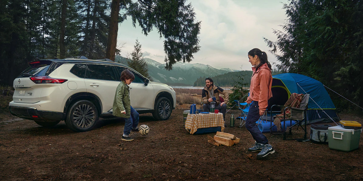 Happy Family camping with the 2026 Nissan Rogue